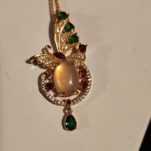 Pink Jade Pendant Necklace